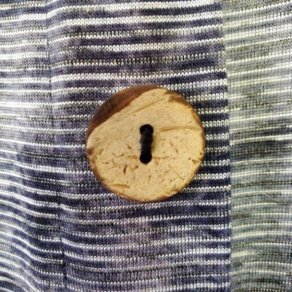 Misia Black White Drop Shoulder Back Button Detail Top Size S - Picture 9 of 12